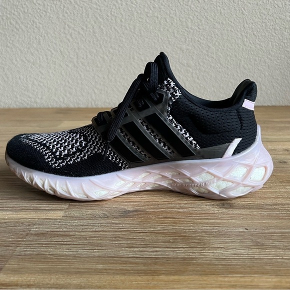 Adidas Running Shoes Women’s 8.5 Black Clear Pink Web DNA Performance GY9093 - Picture 5 of 11